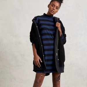 KULE Black and Blue Striped Dress